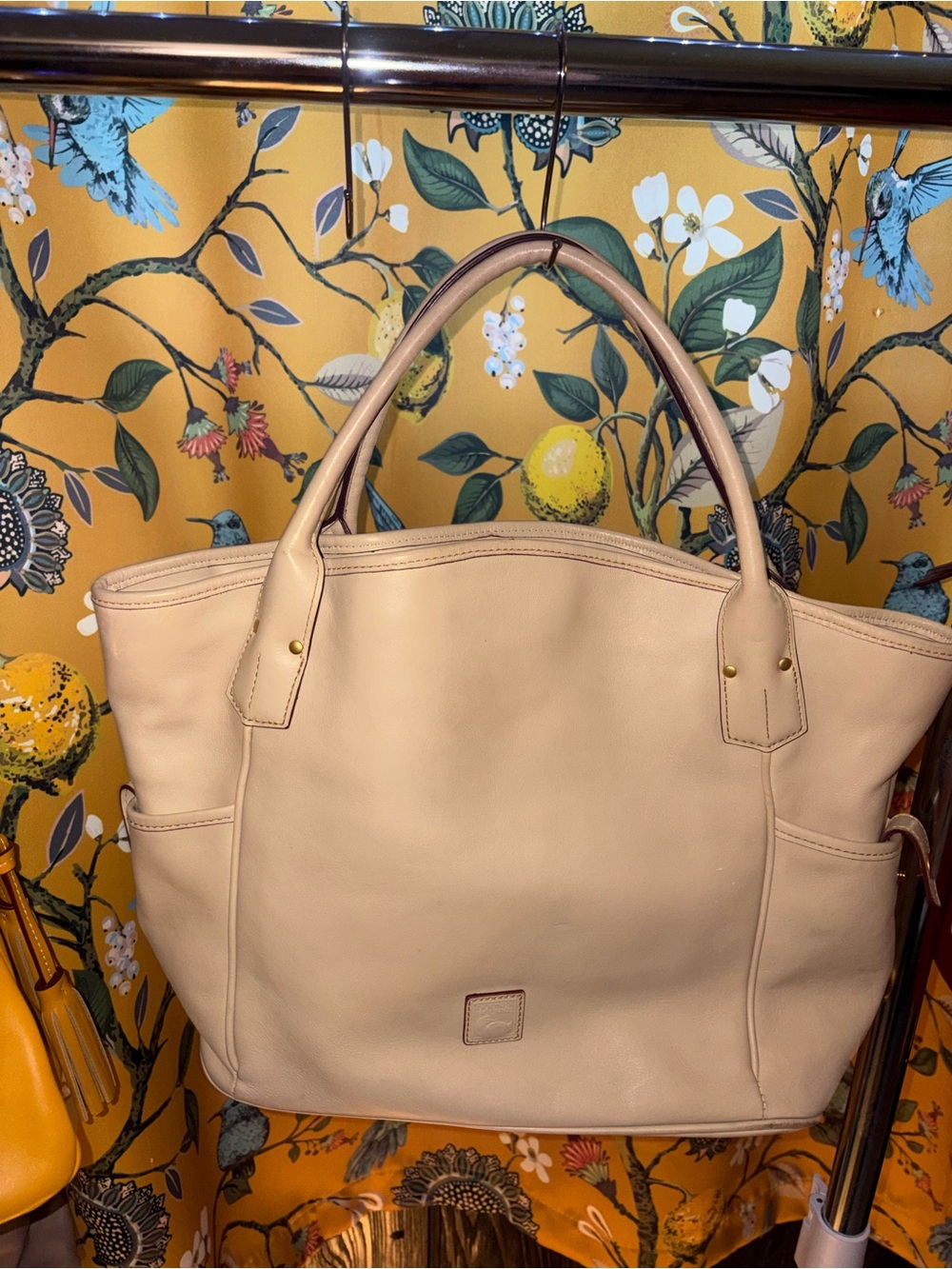 Dooney and Bourke Bone Florentine Leather Kristen Tote